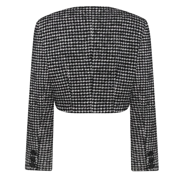 HOUNDSTOOTH CROPPED BLAZER and SKIRT - Picture 7 of 16